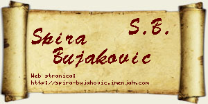 Spira Bujaković vizit kartica